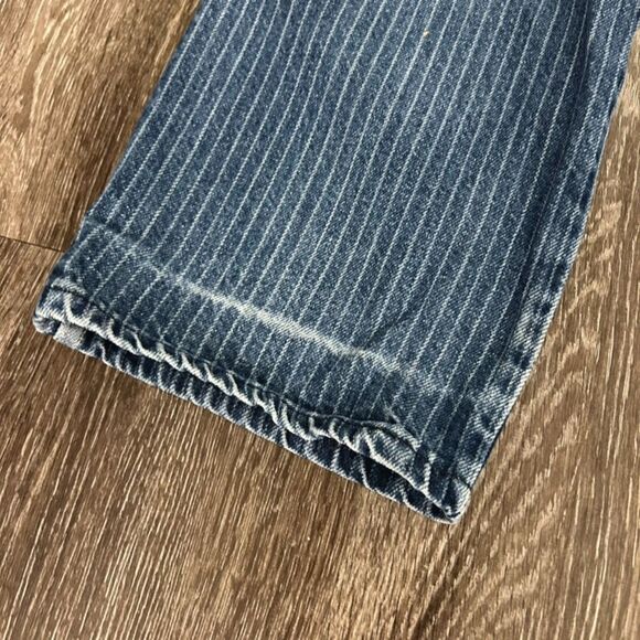 RARE Vintage Wrangler USA Jeans 29x30 Talon Zip | Slim Fit Stripe Grunge Denim W - Picture 8 of 15